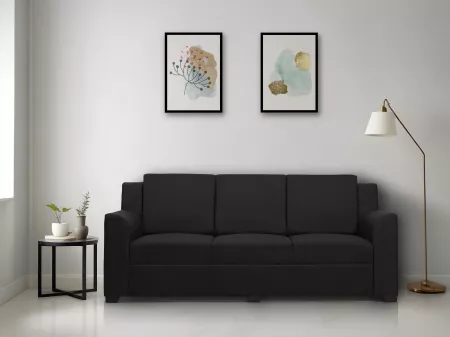 Erica Upholstered 3 Seater Sofa in Charcoal Color